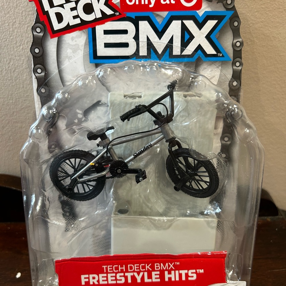 Tech Deck BMX Finger Bike Freestyle Hits Silver Metal Frame Exclusive New